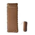 matelas gonflable camping 1 personne Marron