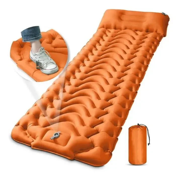 Matelas Gonflable 1 Personne Orange – Image 2